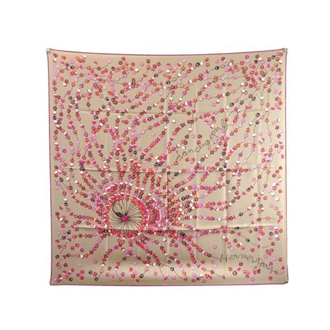 dancing pearl violet rose scarf hermes|Hermès Dancing Pearls Silk Scarf .